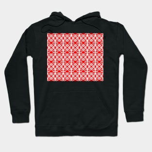 Abstract pattern - red and white. Hoodie